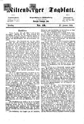 Miltenberger Tagblatt Dienstag 17. Januar 1865