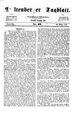Miltenberger Tagblatt Donnerstag 16. März 1865