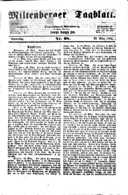 Miltenberger Tagblatt Donnerstag 23. März 1865