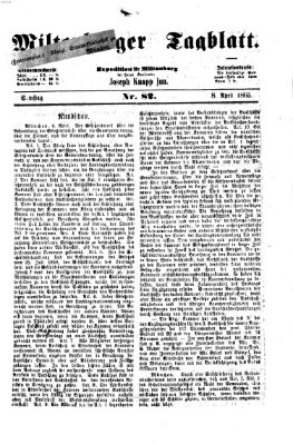 Miltenberger Tagblatt Samstag 8. April 1865