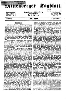 Miltenberger Tagblatt Mittwoch 7. Juni 1865