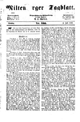 Miltenberger Tagblatt Montag 3. Juli 1865