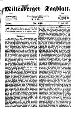 Miltenberger Tagblatt Freitag 7. Juli 1865