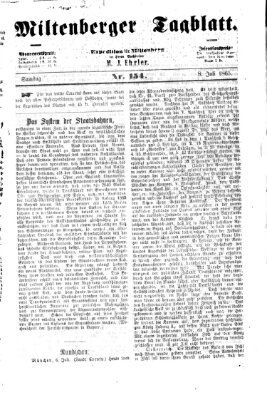 Miltenberger Tagblatt Samstag 8. Juli 1865