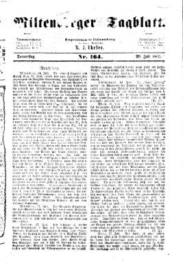 Miltenberger Tagblatt Donnerstag 20. Juli 1865