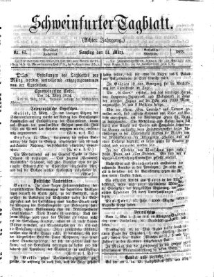 Schweinfurter Tagblatt Samstag 14. März 1863