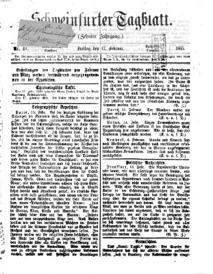Schweinfurter Tagblatt Freitag 17. Februar 1865