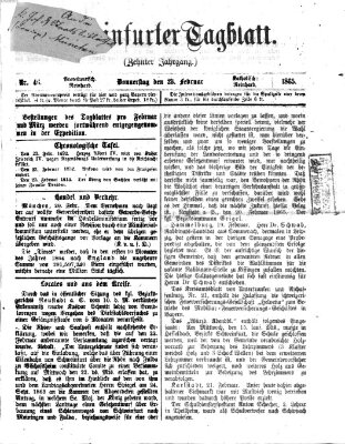 Schweinfurter Tagblatt Donnerstag 23. Februar 1865