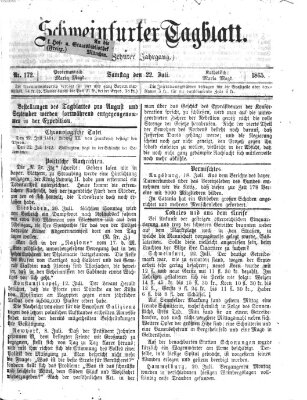 Schweinfurter Tagblatt Samstag 22. Juli 1865