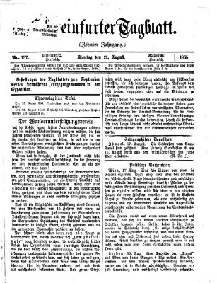 Schweinfurter Tagblatt Montag 21. August 1865