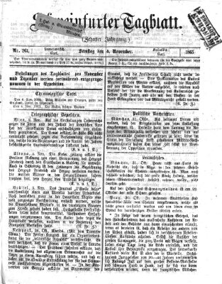 Schweinfurter Tagblatt Samstag 4. November 1865