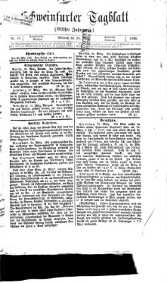 Schweinfurter Tagblatt Mittwoch 28. März 1866