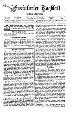Schweinfurter Tagblatt Donnerstag 18. Oktober 1866