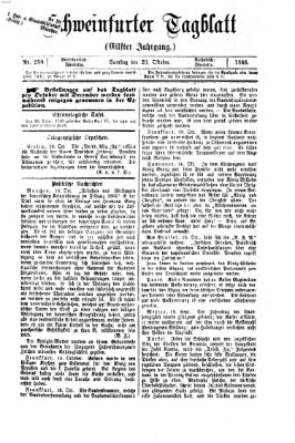 Schweinfurter Tagblatt Samstag 20. Oktober 1866