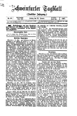 Schweinfurter Tagblatt Freitag 25. Januar 1867