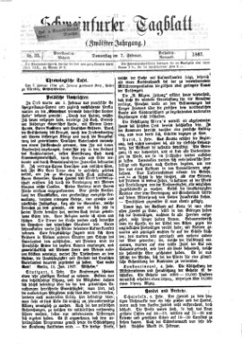 Schweinfurter Tagblatt Donnerstag 7. Februar 1867