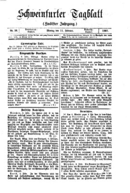 Schweinfurter Tagblatt Montag 11. Februar 1867