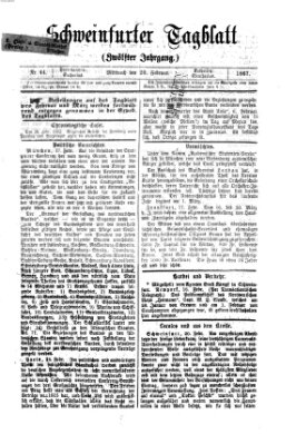 Schweinfurter Tagblatt Mittwoch 20. Februar 1867