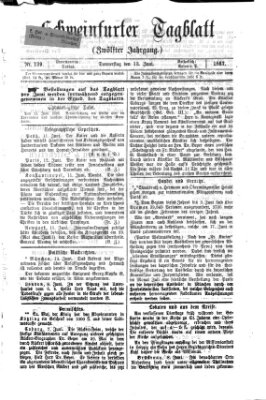 Schweinfurter Tagblatt Donnerstag 13. Juni 1867
