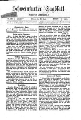 Schweinfurter Tagblatt Donnerstag 20. Juni 1867