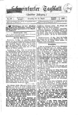 Schweinfurter Tagblatt Donnerstag 22. August 1867