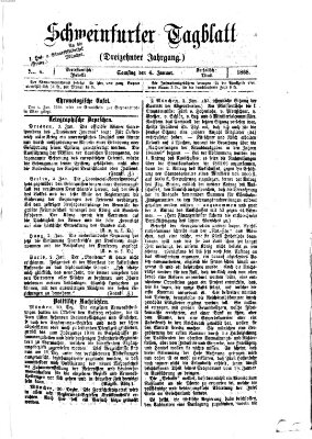 Schweinfurter Tagblatt Samstag 4. Januar 1868