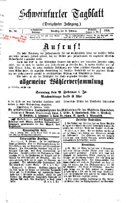 Schweinfurter Tagblatt Samstag 8. Februar 1868