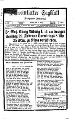 Schweinfurter Tagblatt Montag 2. März 1868