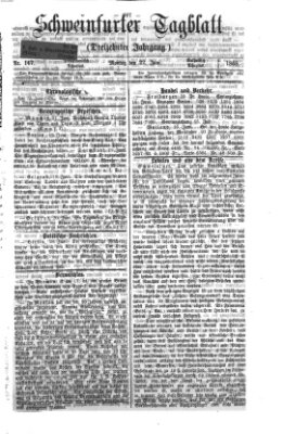 Schweinfurter Tagblatt Montag 22. Juni 1868