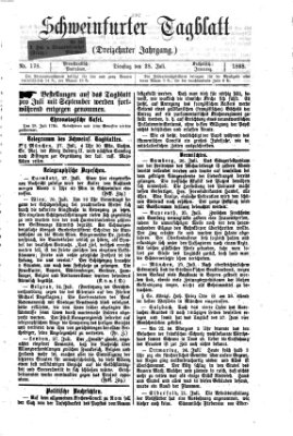 Schweinfurter Tagblatt Dienstag 28. Juli 1868