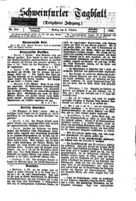 Schweinfurter Tagblatt Freitag 9. Oktober 1868