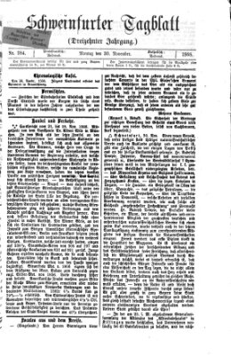Schweinfurter Tagblatt Montag 30. November 1868