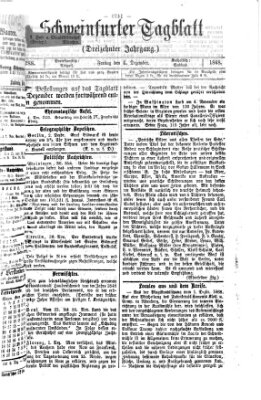 Schweinfurter Tagblatt Freitag 4. Dezember 1868