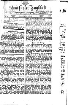 Schweinfurter Tagblatt Donnerstag 1. Juli 1869