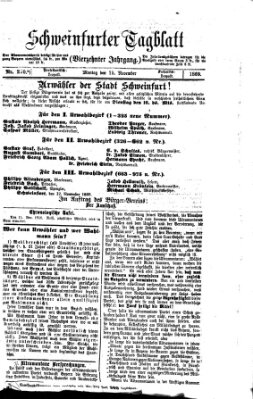 Schweinfurter Tagblatt Montag 15. November 1869