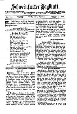 Schweinfurter Tagblatt Dienstag 6. September 1870