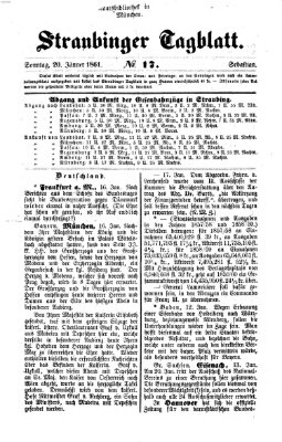 Straubinger Tagblatt Sonntag 20. Januar 1861