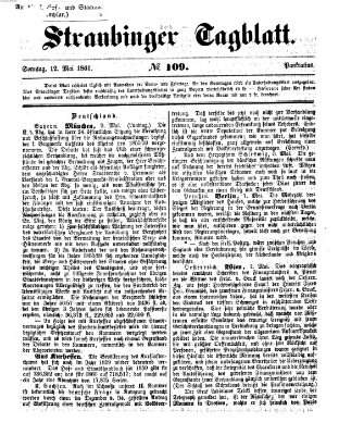 Straubinger Tagblatt Sonntag 12. Mai 1861