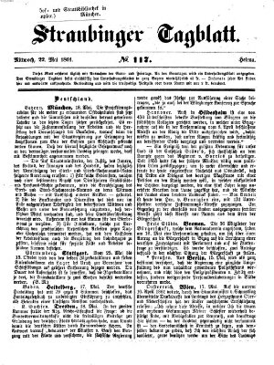 Straubinger Tagblatt Mittwoch 22. Mai 1861