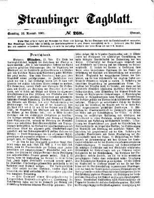 Straubinger Tagblatt Samstag 16. November 1861
