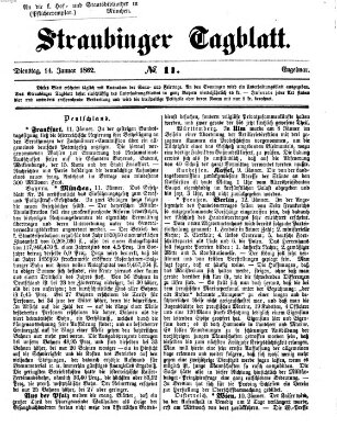 Straubinger Tagblatt Dienstag 14. Januar 1862