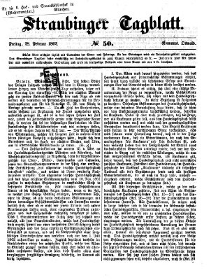 Straubinger Tagblatt Freitag 28. Februar 1862