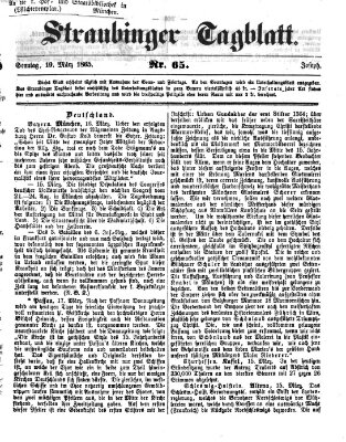 Straubinger Tagblatt Sonntag 19. März 1865