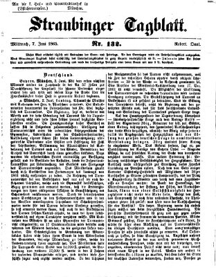 Straubinger Tagblatt Mittwoch 7. Juni 1865