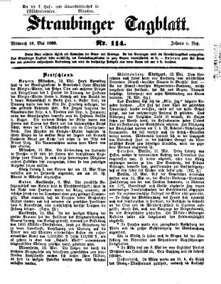 Straubinger Tagblatt Mittwoch 16. Mai 1866