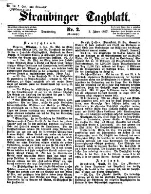 Straubinger Tagblatt Donnerstag 3. Januar 1867