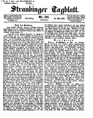 Straubinger Tagblatt Donnerstag 23. Mai 1867
