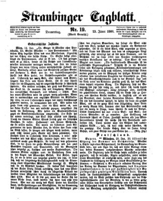 Straubinger Tagblatt Donnerstag 23. Januar 1868