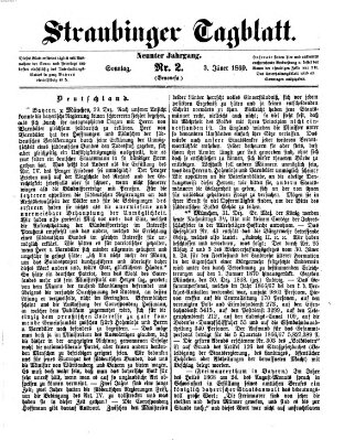 Straubinger Tagblatt Sonntag 3. Januar 1869