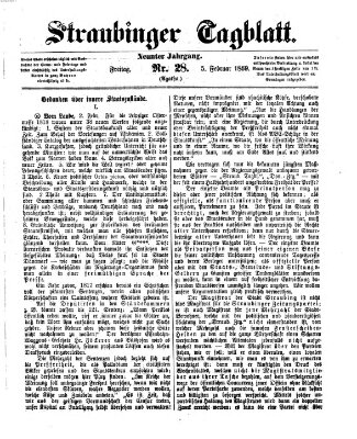 Straubinger Tagblatt Freitag 5. Februar 1869